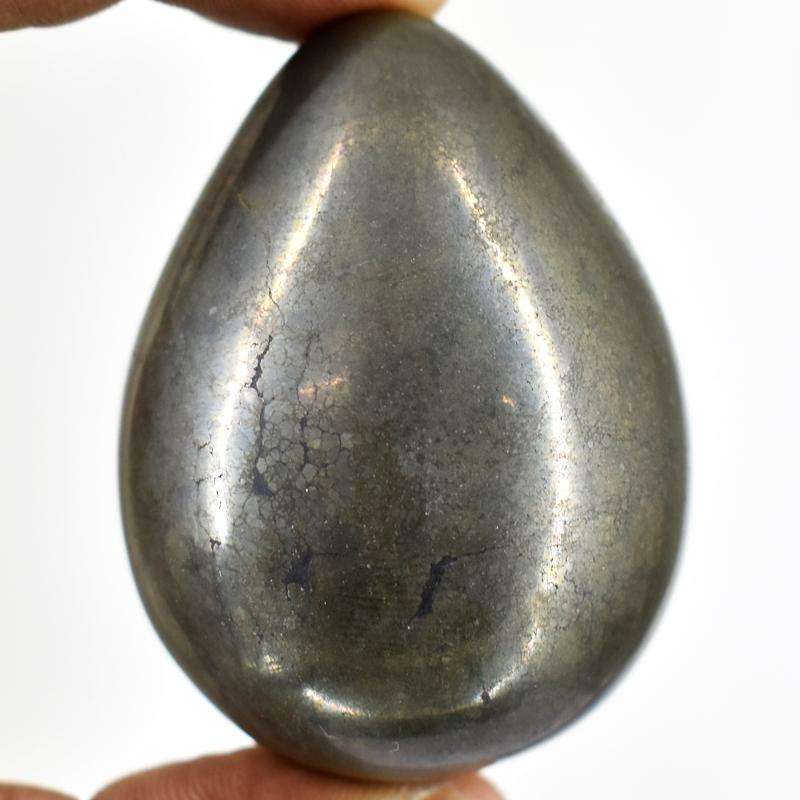 gemsmore:Golden Pyrite Hand Carved Reiki Healing Egg