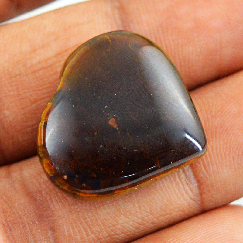 gemsmore:Golden Tiger Eye Gemstone Natural Heart Shape