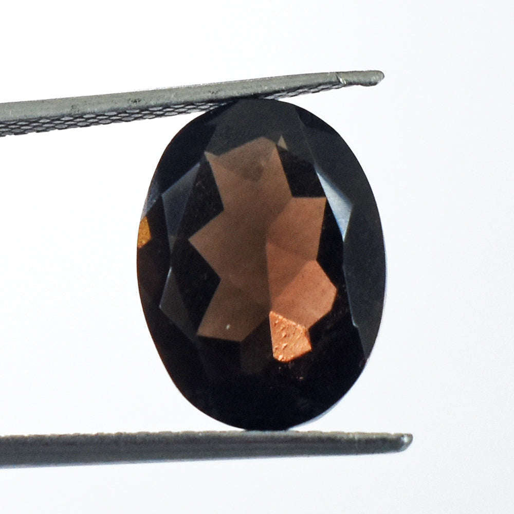 gemsmore:Gorgeous 10 Cts Genuine Smoky Quartz Faceted Gemstone