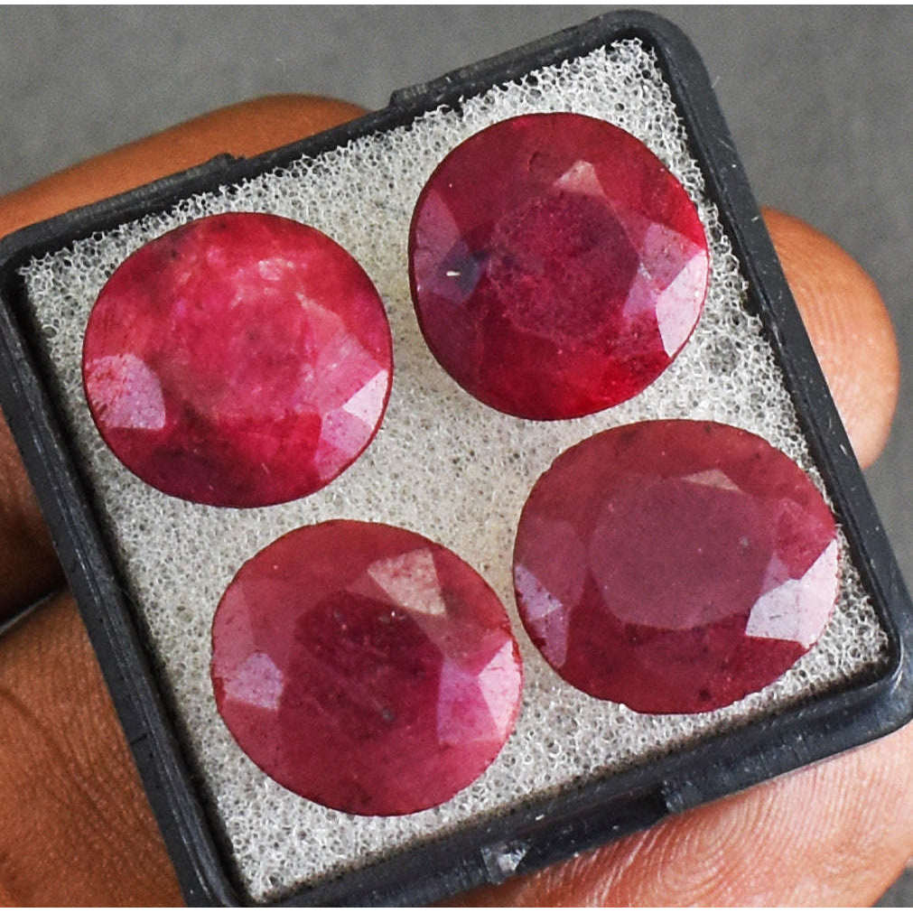 Gorgeous 25 Cts Genuine Ruby Faceted Gem Lot