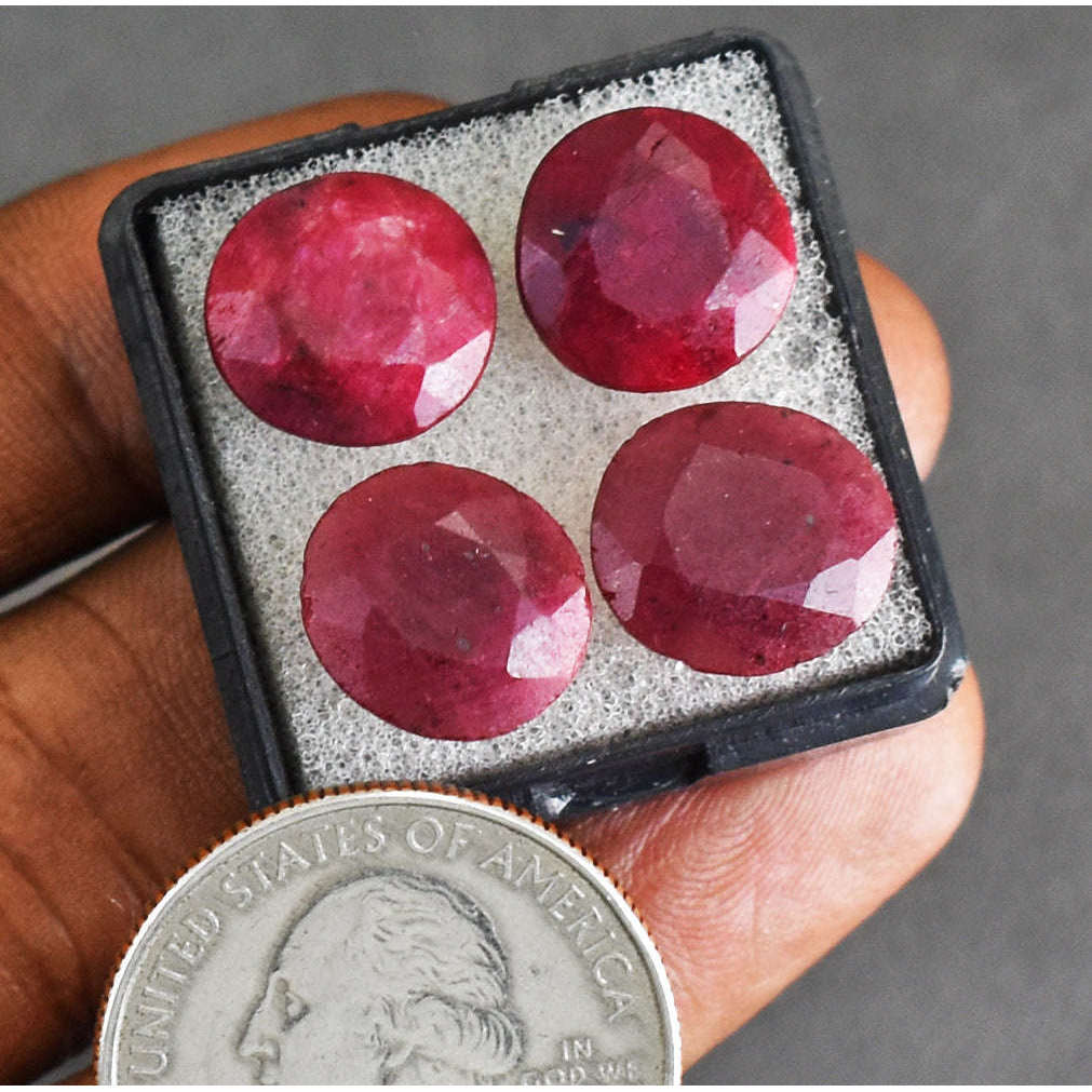gemsmore:Gorgeous 25 Cts Genuine Ruby Faceted Gem Lot