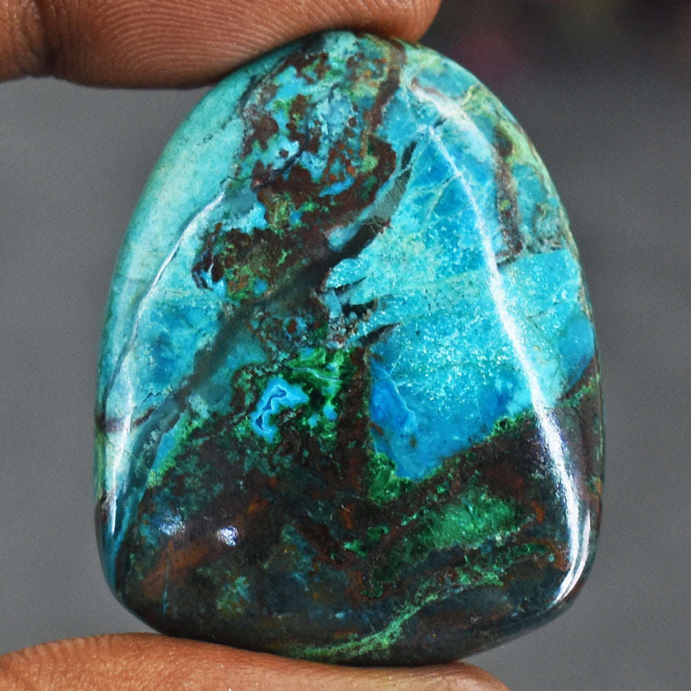 gemsmore:Gorgeous 64 Cts Genuine Malachite Chrysocolla Gemstone