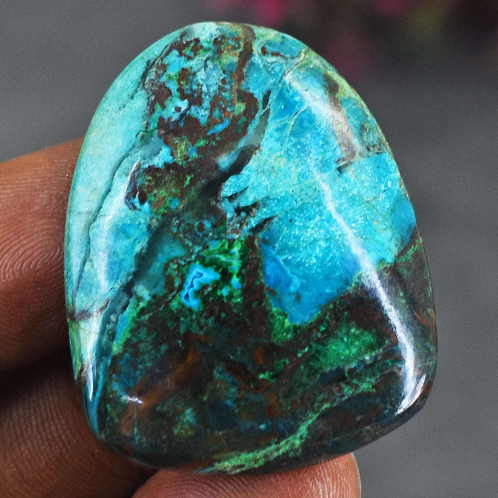 gemsmore:Gorgeous 64 Cts Genuine Malachite Chrysocolla Gemstone