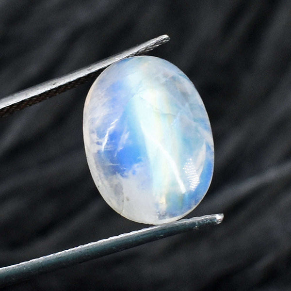 gemsmore:Gorgeous 8 Cts Genuine Blue Flash Moonstone Gemstone