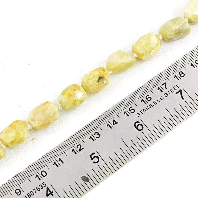 gemsmore:Green Aquamarine Beads Strand Natural Faceted Drilled