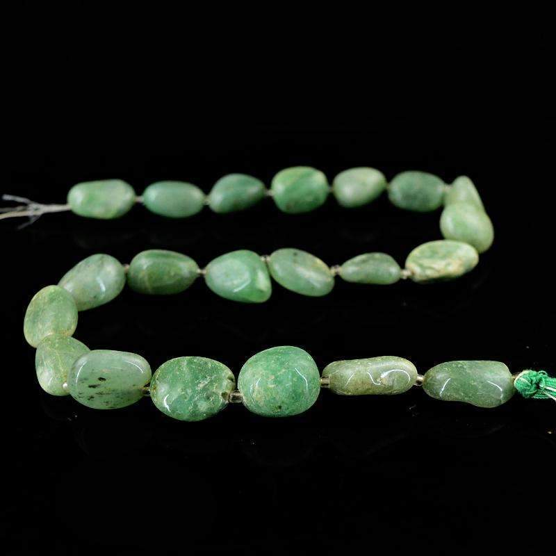 gemsmore:Green Aventurine Beads Strand Natural Unheated Drilled