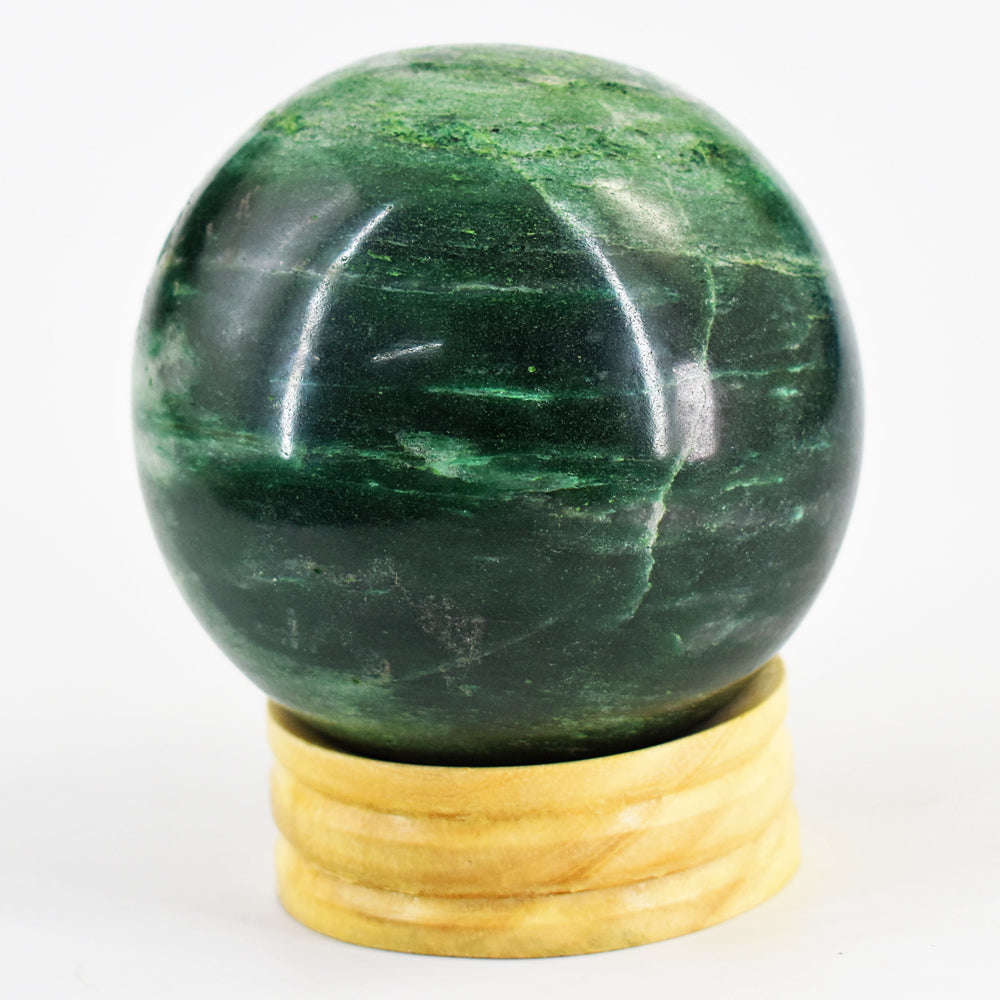 gemsmore:Green Aventurine Crystal Carved Reiki Healing Sphere - Massive Size