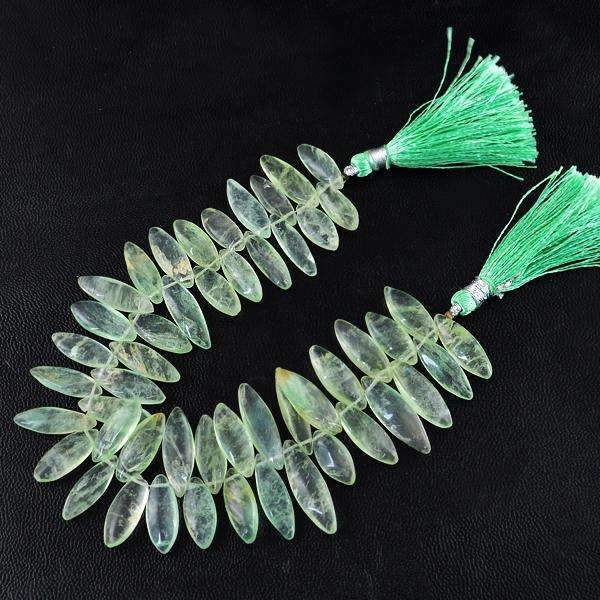 gemsmore:Green Fluorite Beads Strand Natural Drilled