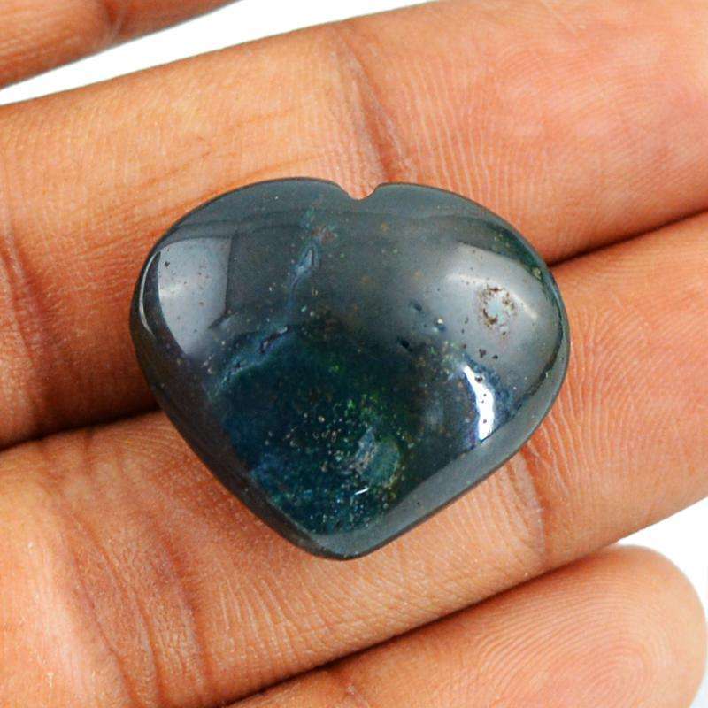 gemsmore:Green Jasper Gemstone Natural Heart Shape - Lowest Price