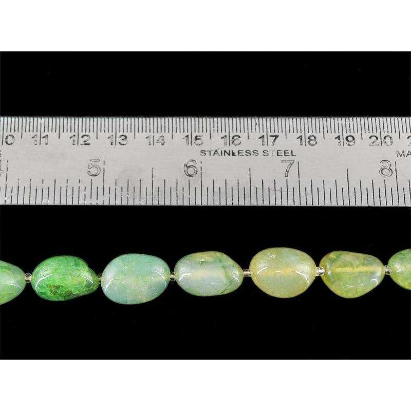 gemsmore:Green Onyx Beads Strand Natural Drilled