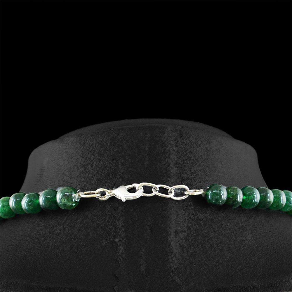 gemsmore:Green Peridot & Green Jade Necklace Natural 3 Strand Untreated Beads