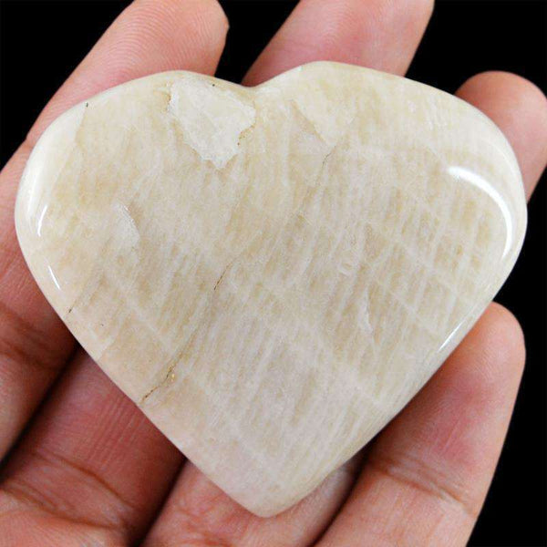 gemsmore:Hand Carved Agate Heart Shape Cabochon