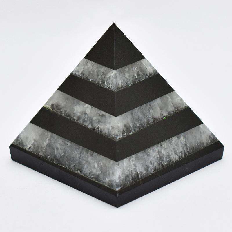 gemsmore:Hand Carved Agate Reiki Healing Pyramid