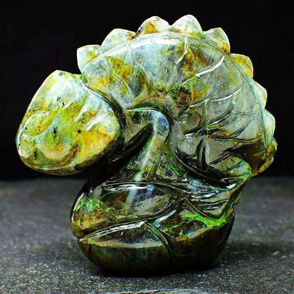 gemsmore:Hand Carved Amazing Flash Labradorite Chameleonsir0