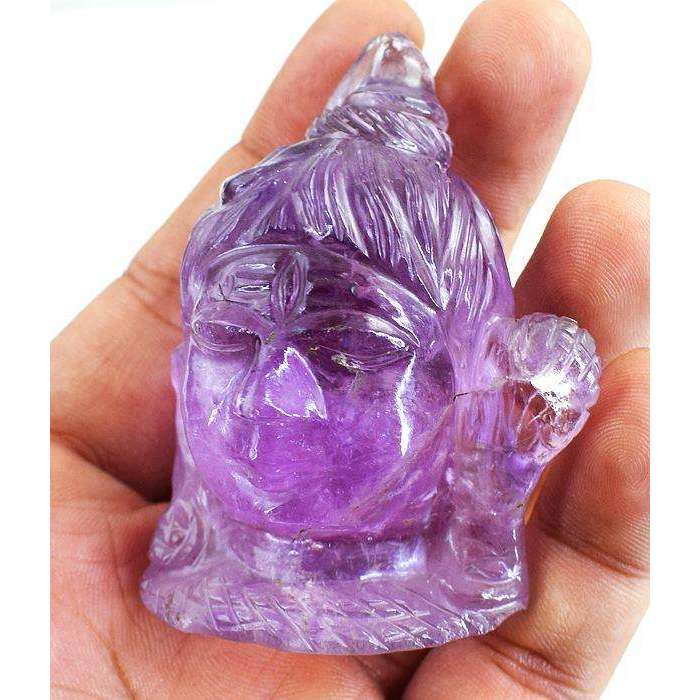 gemsmore:Hand Carved Amethyst Lord Shiva Head