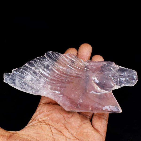 gemsmore:Hand Carved Ametrine Designer Horse Head