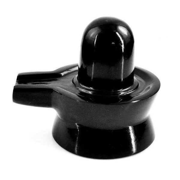 gemsmore:Hand Carved Black Spinel Lord Shiva Shivling