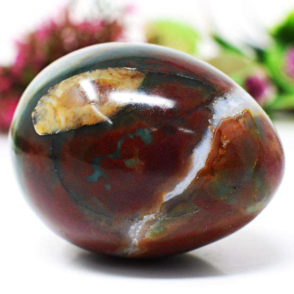 gemsmore:Hand Carved Bloodstone Reiki Healing Egg