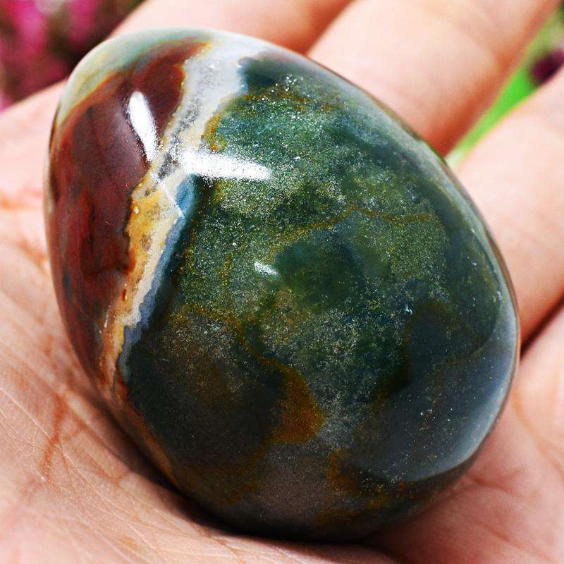 gemsmore:Hand Carved Bloodstone Reiki Healing Egg