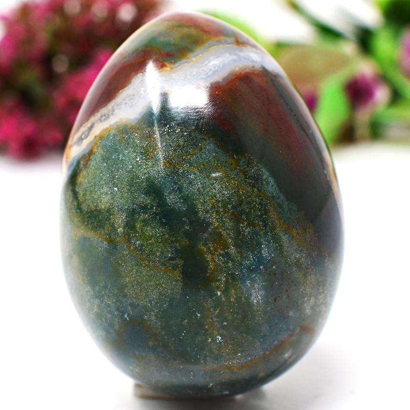 gemsmore:Hand Carved Bloodstone Reiki Healing Egg