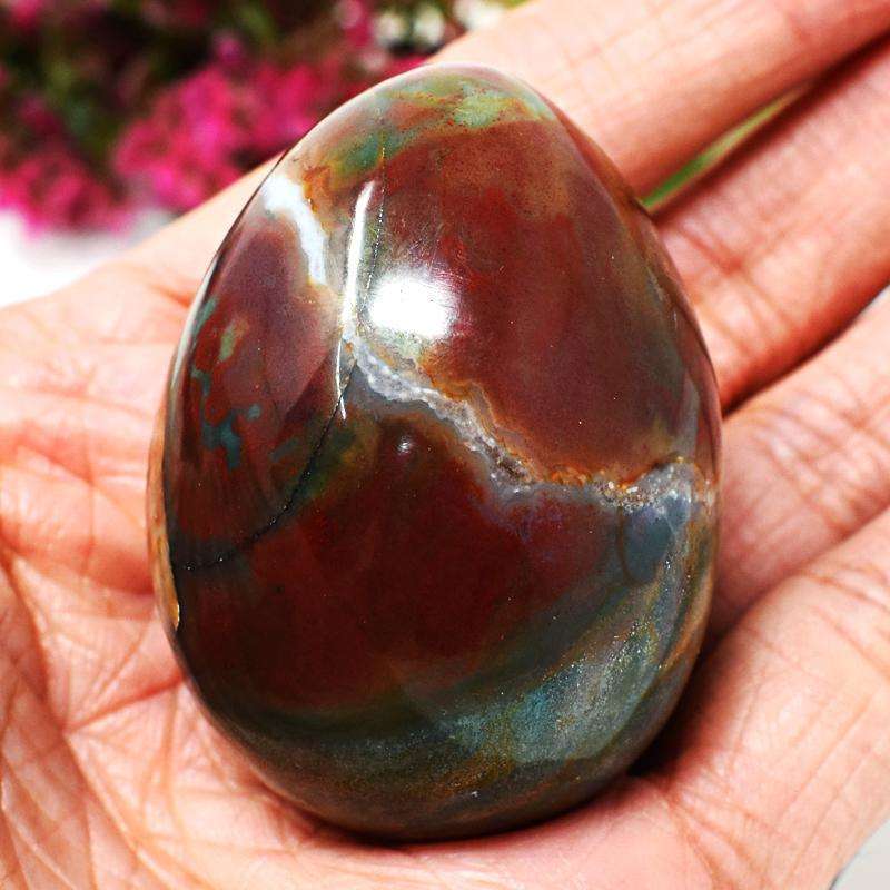 gemsmore:Hand Carved Bloodstone Reiki Healing Egg