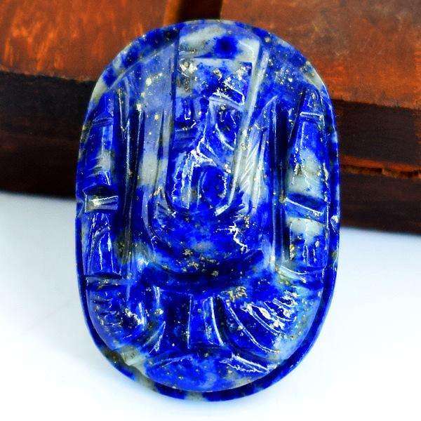 gemsmore:Hand Carved Blue Lapis Lazuli Ganesha Gemstone