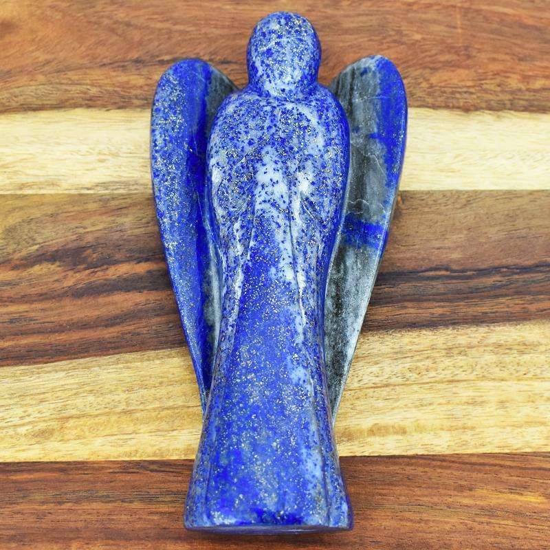 gemsmore:Hand Carved Blue Lapis Lazuli Healing Crystal Angel