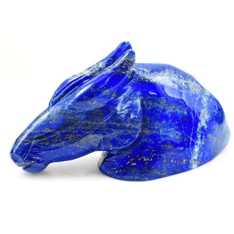 gemsmore:Hand Carved Blue Lapis Lazuli Horse Burst Gemstone