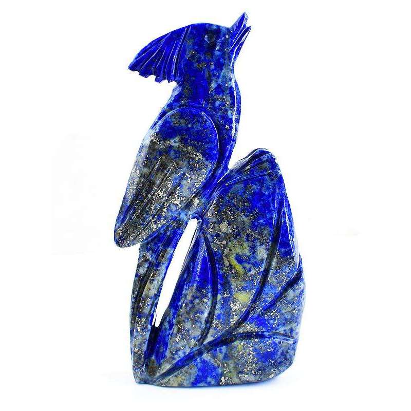 gemsmore:Hand Carved Blue Lapis Lazuli Humming Bird
