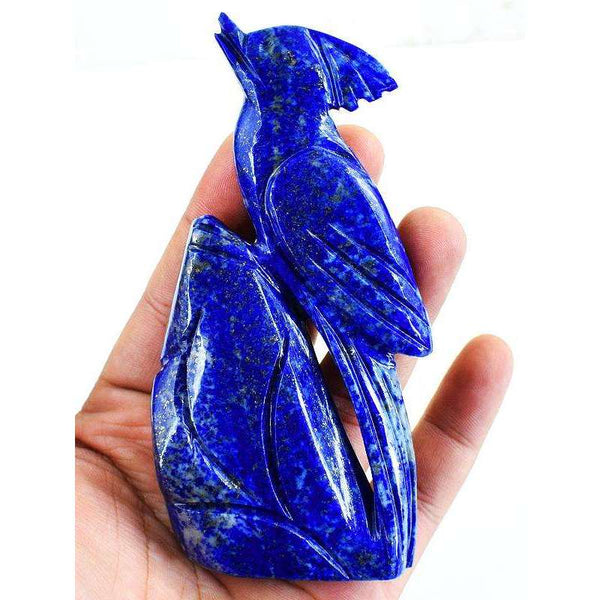 gemsmore:Hand Carved Blue Lapis Lazuli Humming Bird