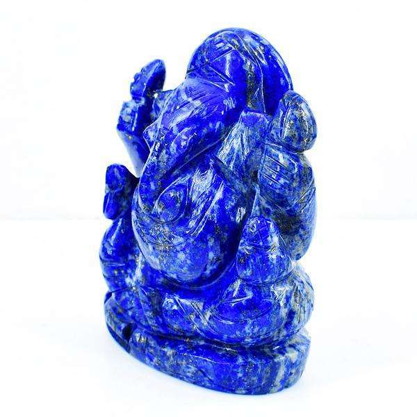 gemsmore:Hand Carved Blue Lapis Lazuli Lord Ganesha Idol