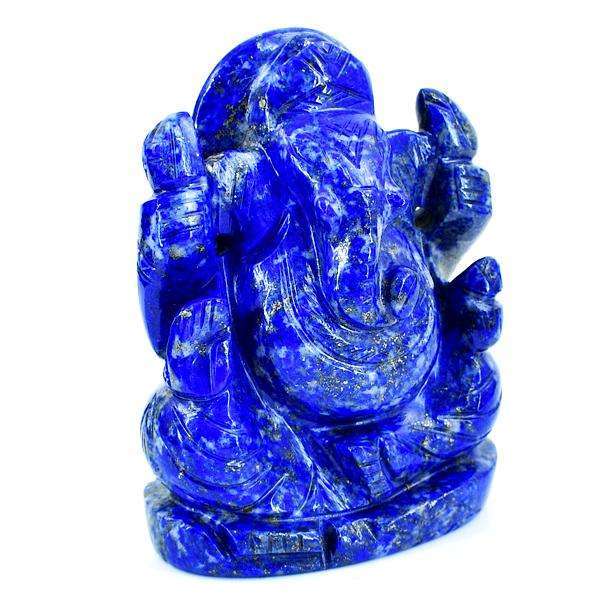 gemsmore:Hand Carved Blue Lapis Lazuli Lord Ganesha Idol