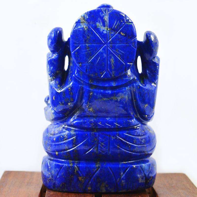 gemsmore:Hand Carved Blue Lapis Lazuli Lord Ganesha Idol