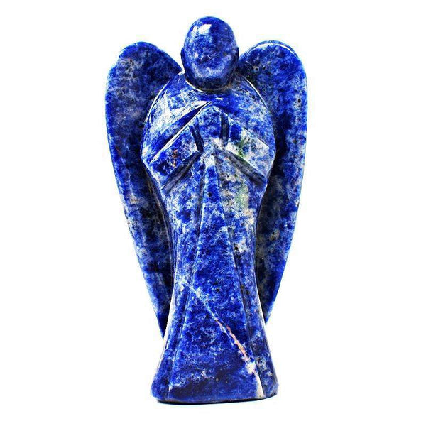 gemsmore:Hand Carved Blue Sodalite Healing Angelsir0