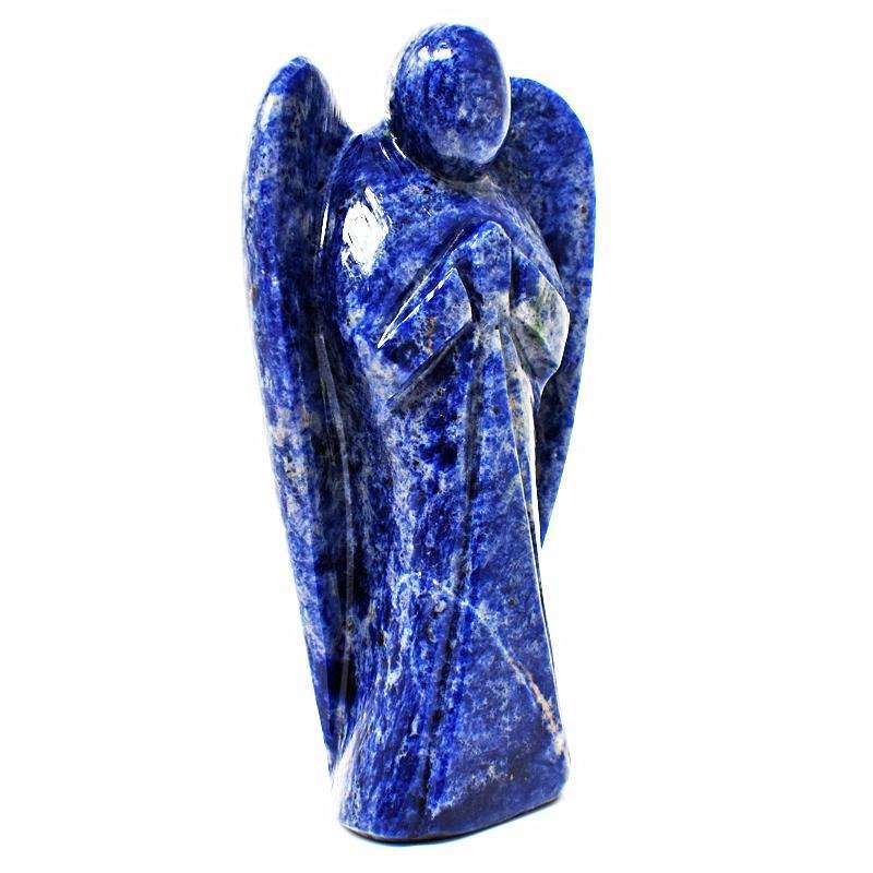 gemsmore:Hand Carved Blue Sodalite Healing Angelsir0