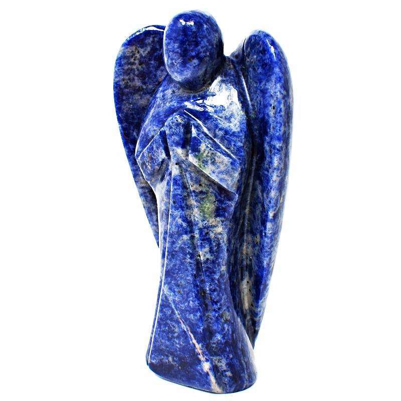 gemsmore:Hand Carved Blue Sodalite Healing Angelsir0