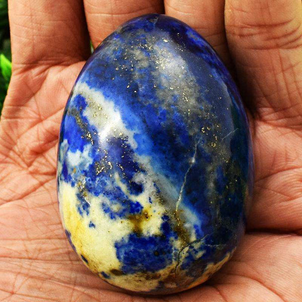 gemsmore:Hand Carved Blue Sodalite Healing Egg