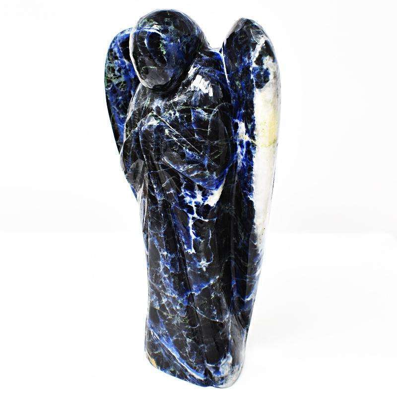 gemsmore:Hand Carved Blue Sodalite Reiki Healing Angel