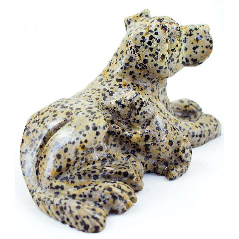 gemsmore:Hand Carved Dalmation Jasper Doggy And Puppy