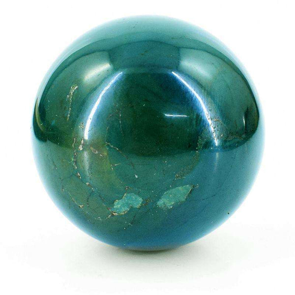 gemsmore:Hand Carved Forset Green Jasper Healing Sphere
