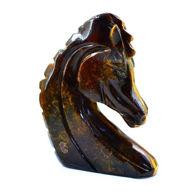 gemsmore:Hand Carved Golden Tiger Eye Horse Burst