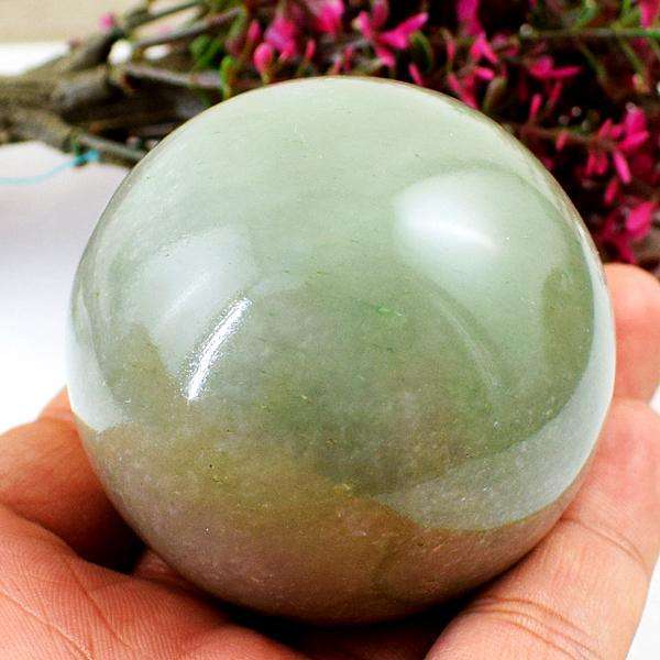 gemsmore:Hand Carved Green Aventurine Crystal Healing Sphere