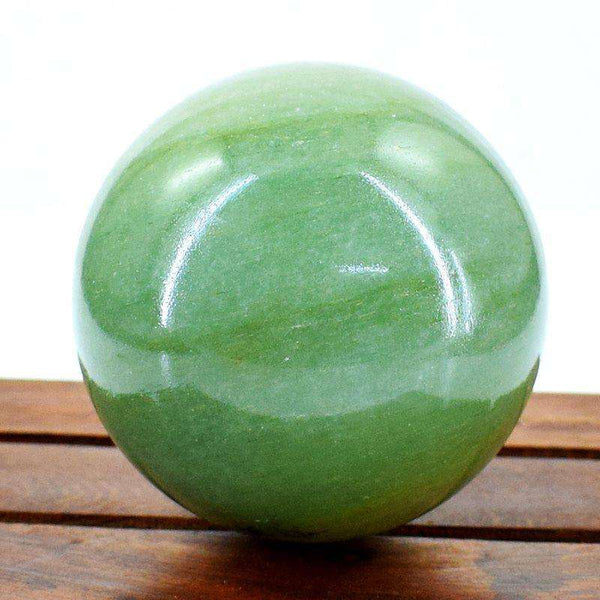 gemsmore:Hand Carved Green Aventurine Reiki Healing Sphere