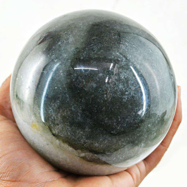 gemsmore:Hand Carved Huge Rutile Quartz Reiki Crystal Healing Sphere