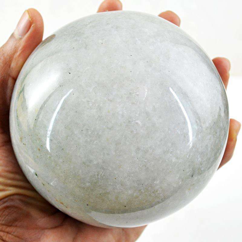 gemsmore:Hand Carved Huge Rutile Quartz Reiki Crystal Healing Sphere