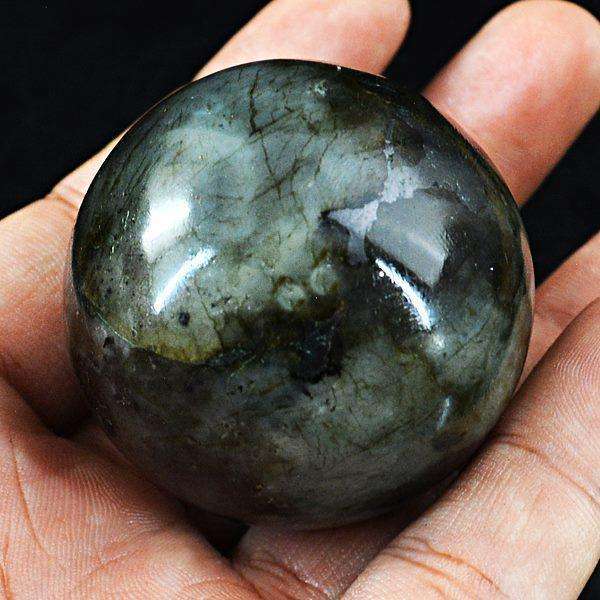 gemsmore:Hand Carved Labradorite Healing Sphere - Amazing
