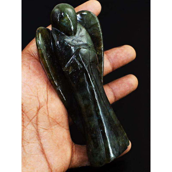 gemsmore:Hand Carved Labradorite Reiki Crystal Healing Angel
