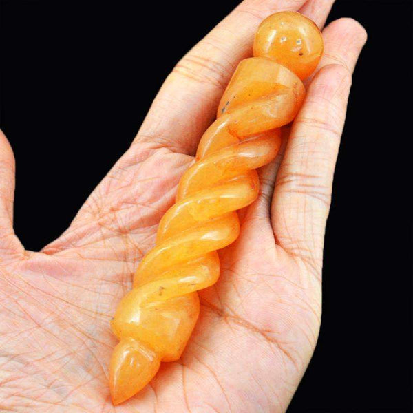 gemsmore:Hand Carved Orange Aventurine Crystal Healing Point