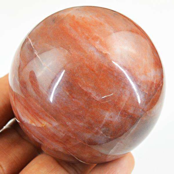 gemsmore:Hand Carved Red Jasper Reiki Crystal Healing Sphere