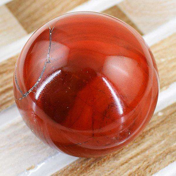 gemsmore:Hand Carved Red Jasper Reiki Crystal Healing Sphere